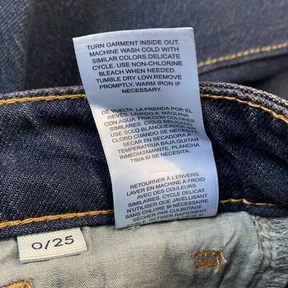 ⚡️SALE⚡️Habitual Pin-tuck Dark Wash Straight Leg Denim Jeans Size 0/25 TALL NWT - Picture 10 of 10